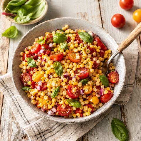 Grilled Corn & Heirloom Tomato Salad