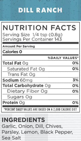 RA Seasonings Dill Ranch